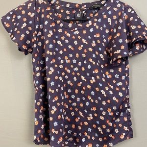 Banana Republic XS Purple Floral Blouse